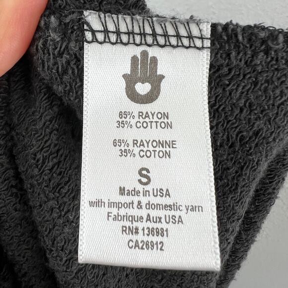 SPIRITUAL GANGSTER Stars Fave Black Sweatpant Cotton Blend Elastic Waist Size S - Picture 7 of 7